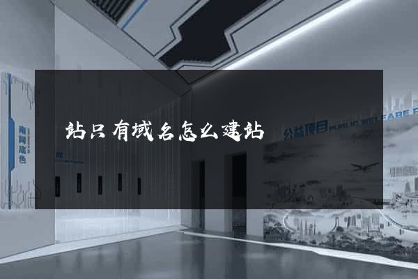 網站只有域名怎么建站