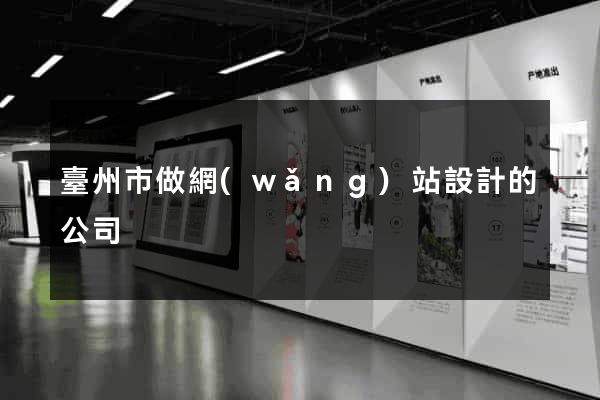 臺州市做網(wǎng)站設計的公司