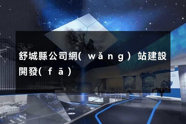 舒城縣公司網(wǎng)站建設開發(fā)