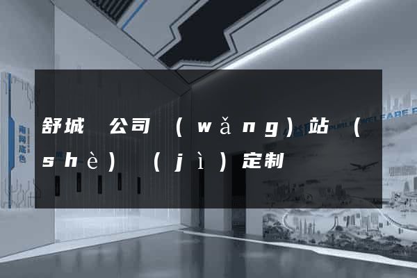 舒城縣公司網(wǎng)站設(shè)計(jì)定制