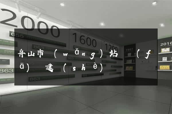 舟山市網(wǎng)站開發(fā)與建設(shè)