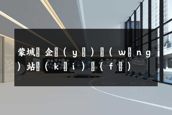 蒙城縣企業(yè)網(wǎng)站開(kāi)發(fā)