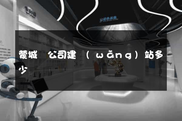 蒙城縣公司建網(wǎng)站多少錢
