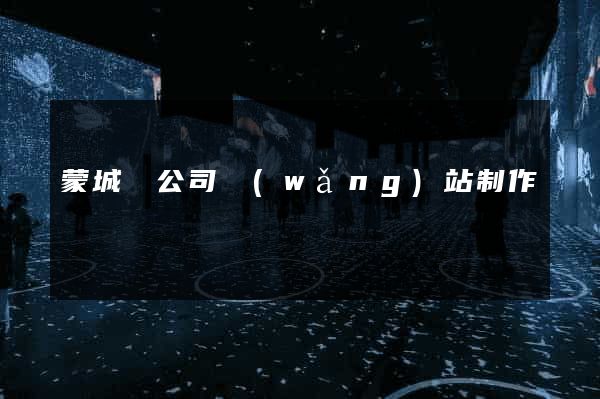 蒙城縣公司網(wǎng)站制作