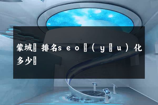 蒙城縣排名seo優(yōu)化多少錢