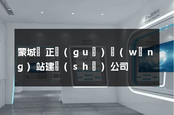 蒙城縣正規(guī)網(wǎng)站建設(shè)公司