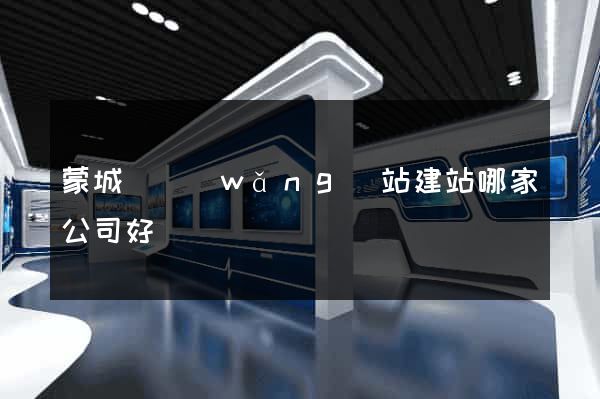蒙城縣網(wǎng)站建站哪家公司好