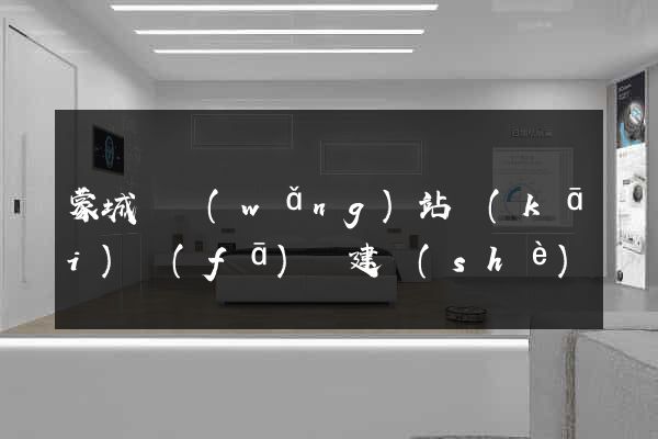 蒙城縣網(wǎng)站開(kāi)發(fā)與建設(shè)