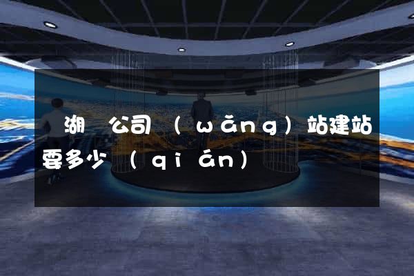 蕪湖縣公司網(wǎng)站建站要多少錢(qián)