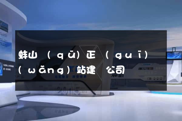 蚌山區(qū)正規(guī)網(wǎng)站建設公司