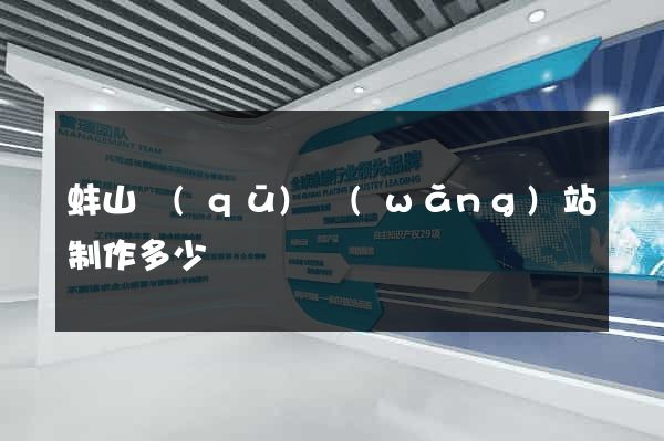 蚌山區(qū)網(wǎng)站制作多少錢