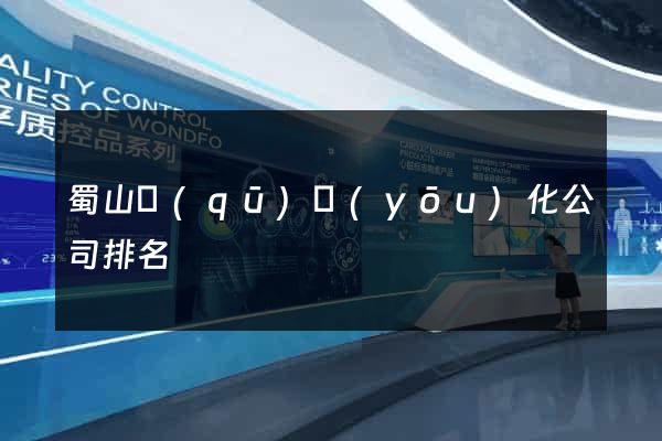 蜀山區(qū)優(yōu)化公司排名