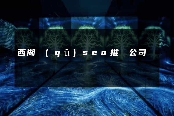 西湖區(qū)seo推廣公司