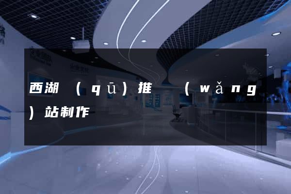 西湖區(qū)推廣網(wǎng)站制作