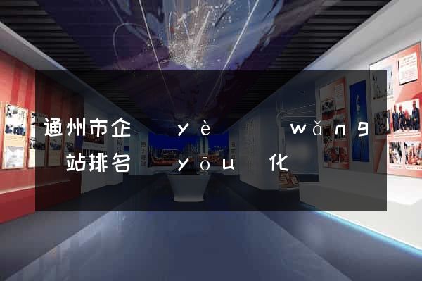 通州市企業(yè)網(wǎng)站排名優(yōu)化