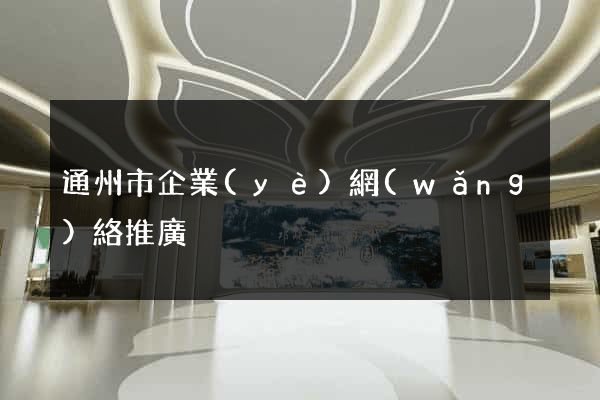 通州市企業(yè)網(wǎng)絡推廣