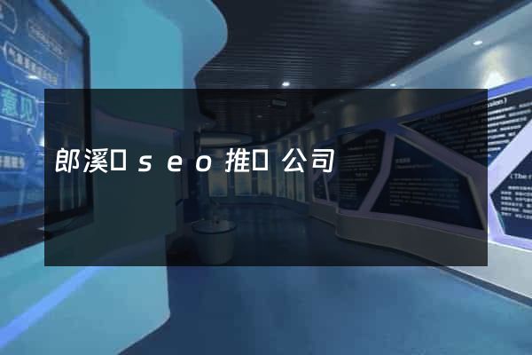 郎溪縣seo推廣公司