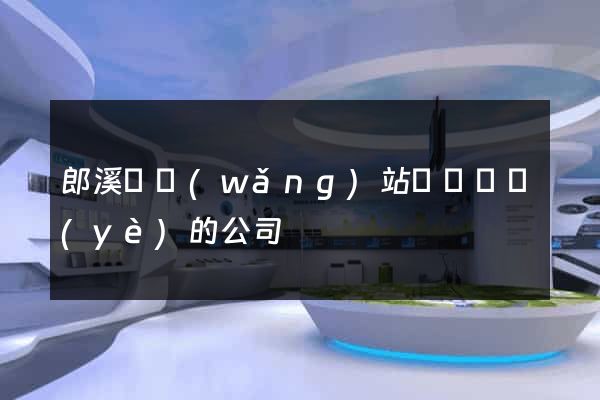 郎溪縣網(wǎng)站設計專業(yè)的公司