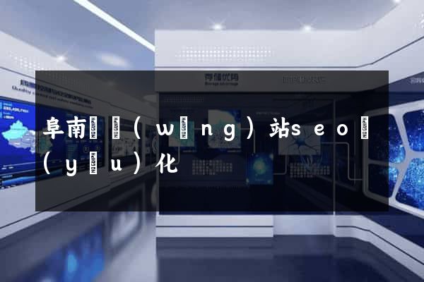 阜南縣網(wǎng)站seo優(yōu)化