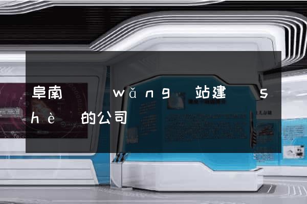 阜南縣網(wǎng)站建設(shè)的公司