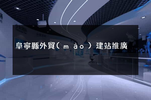 阜寧縣外貿(mào)建站推廣
