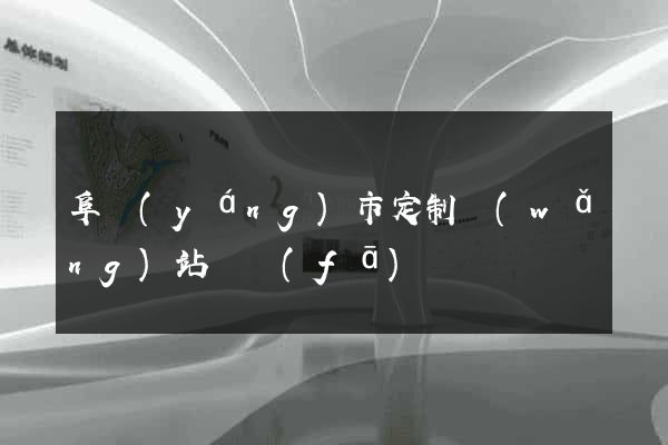 阜陽(yáng)市定制網(wǎng)站開發(fā)
