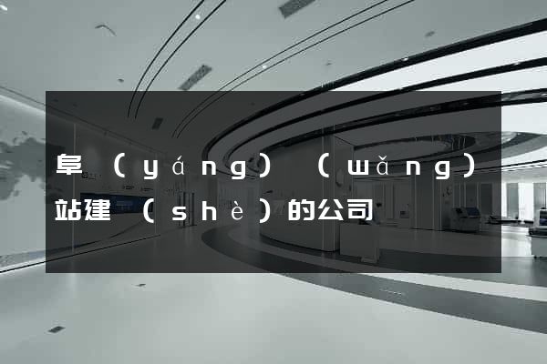 阜陽(yáng)網(wǎng)站建設(shè)的公司