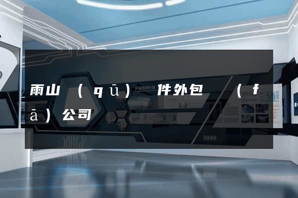 雨山區(qū)軟件外包開發(fā)公司