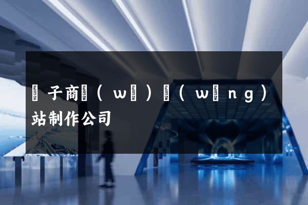 電子商務(wù)網(wǎng)站制作公司
