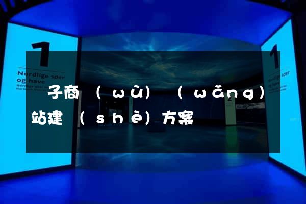 電子商務(wù)網(wǎng)站建設(shè)方案