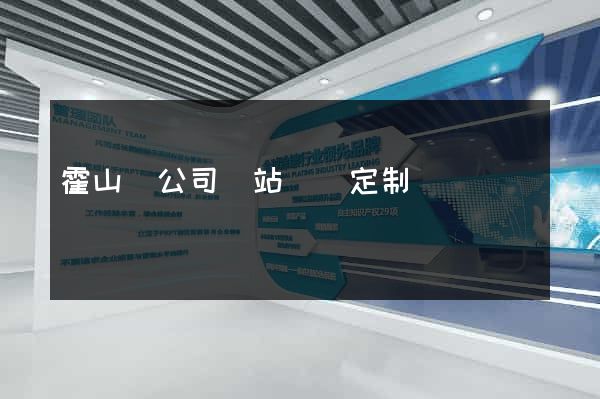 霍山縣公司網站設計定制
