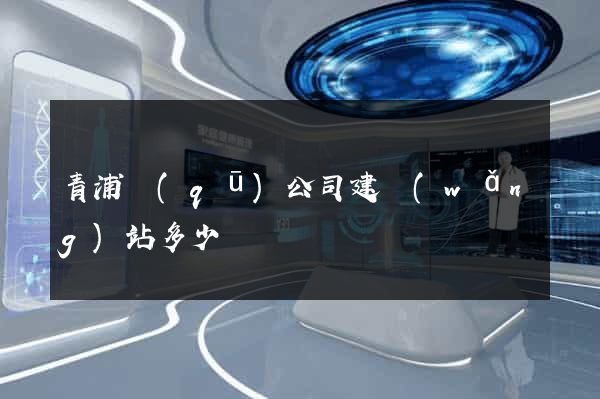 青浦區(qū)公司建網(wǎng)站多少錢