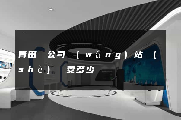青田縣公司網(wǎng)站設(shè)計要多少錢
