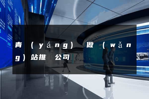 青陽(yáng)縣做網(wǎng)站推廣公司