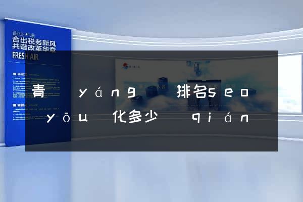 青陽(yáng)縣排名seo優(yōu)化多少錢(qián)