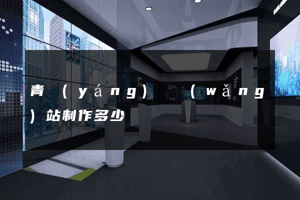 青陽(yáng)縣網(wǎng)站制作多少錢