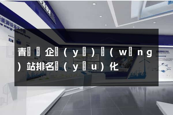 青陽縣企業(yè)網(wǎng)站排名優(yōu)化