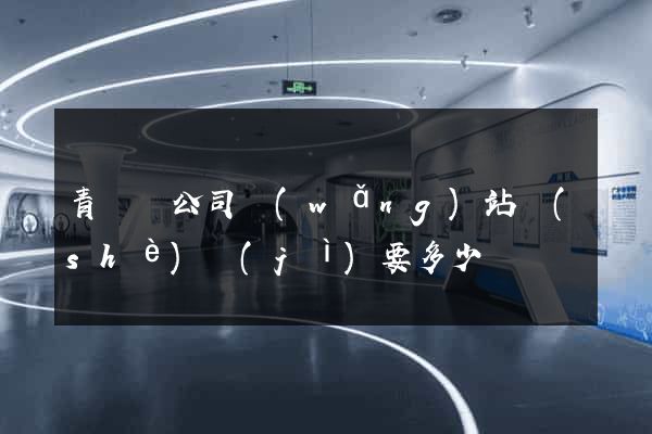 青陽縣公司網(wǎng)站設(shè)計(jì)要多少錢