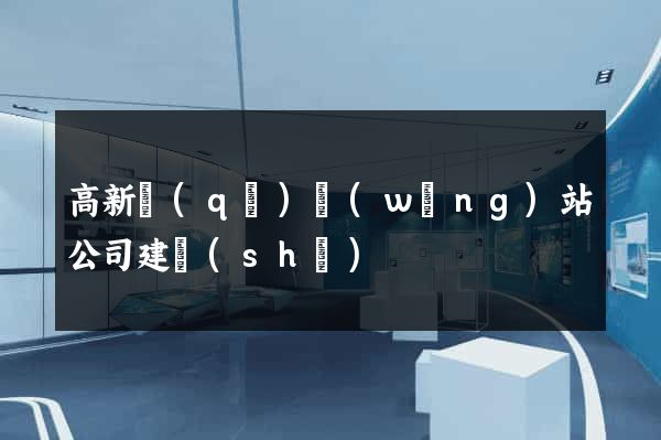 高新區(qū)網(wǎng)站公司建設(shè)