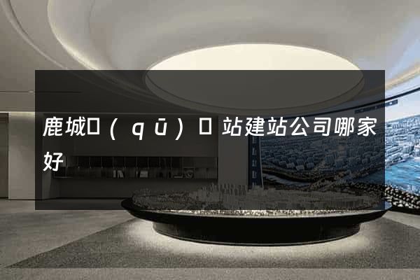 鹿城區(qū)網站建站公司哪家好