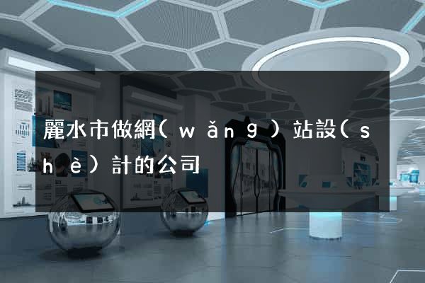 麗水市做網(wǎng)站設(shè)計的公司