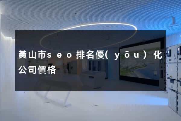 黃山市seo排名優(yōu)化公司價格