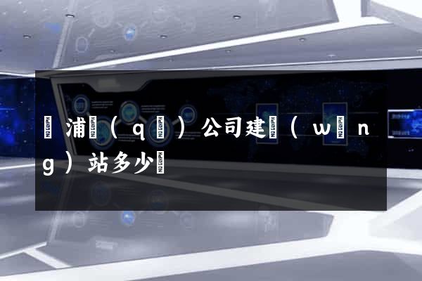 黃浦區(qū)公司建網(wǎng)站多少錢