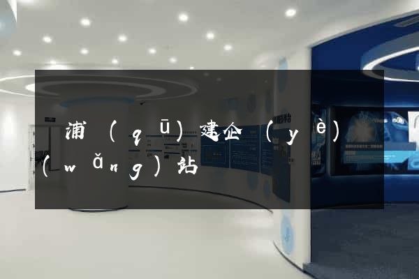 黃浦區(qū)建企業(yè)網(wǎng)站