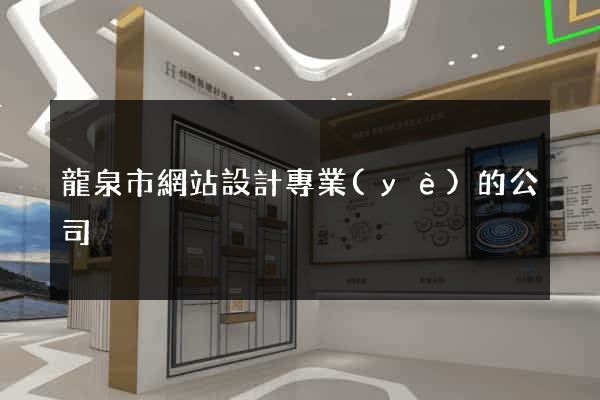 龍泉市網站設計專業(yè)的公司