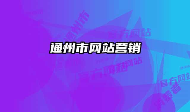 通州市網(wǎng)站營銷