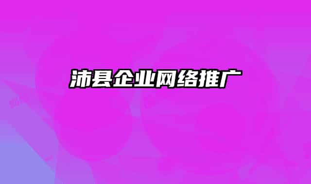 沛縣企業(yè)網絡推廣
