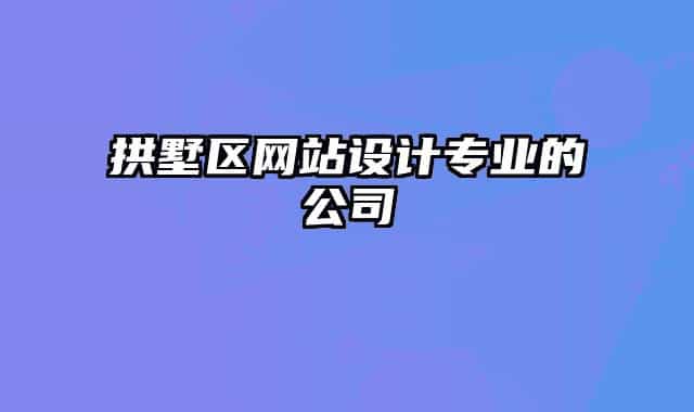 拱墅區(qū)網(wǎng)站設(shè)計(jì)專(zhuān)業(yè)的公司