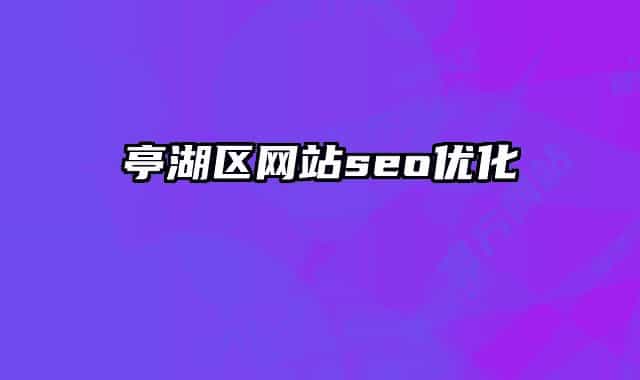 亭湖區(qū)網(wǎng)站seo優(yōu)化