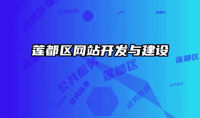 蓮都區(qū)網站開發(fā)與建設